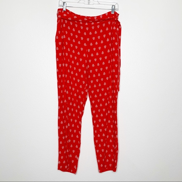 SEZANE Red Floral Eddy Trouser Pants sz 38 (US 6) - Picture 12 of 12